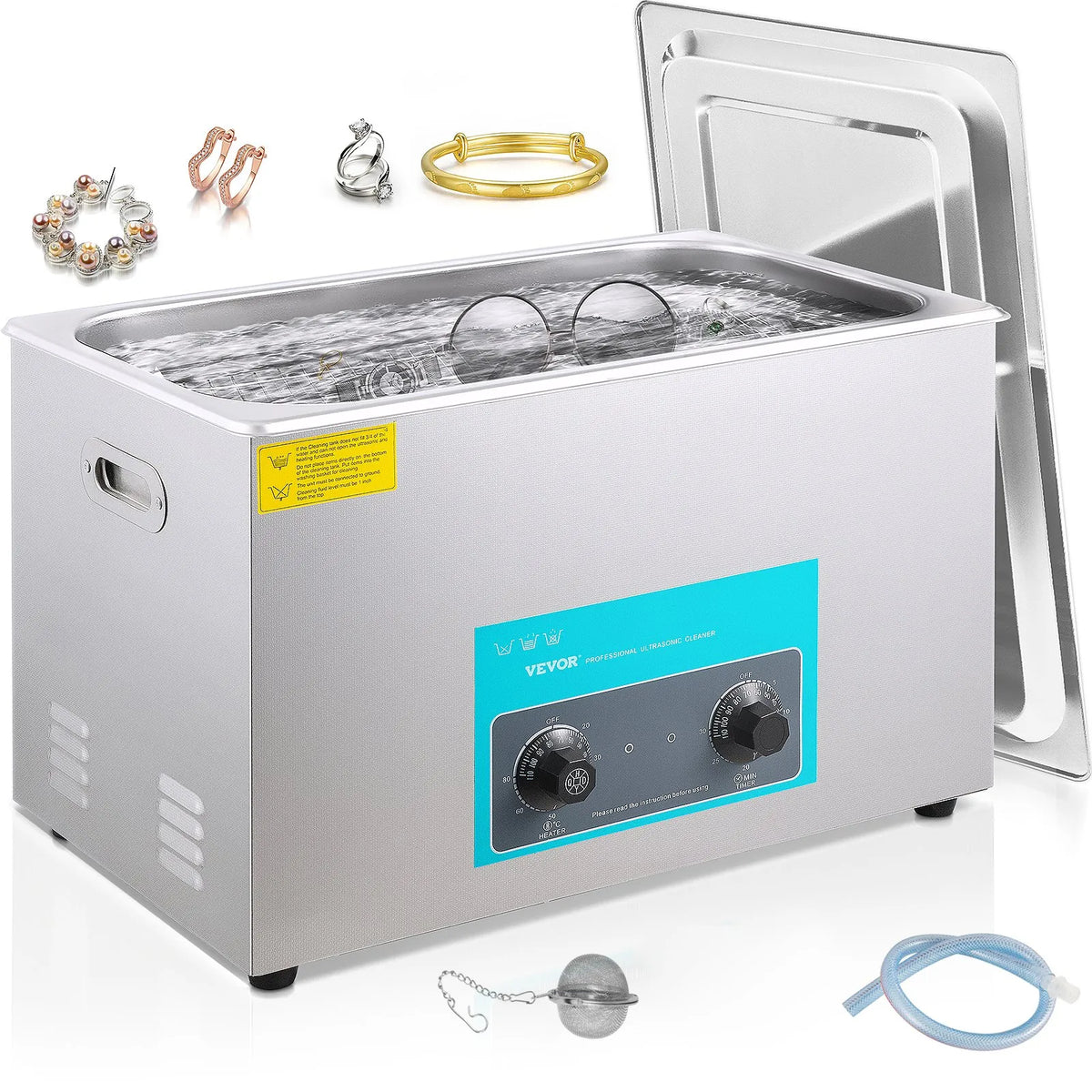 VEVOR 30 l Ultrasonic Cleaner, Ultrasonic Cleaning Machine for Jewellery and Glasses