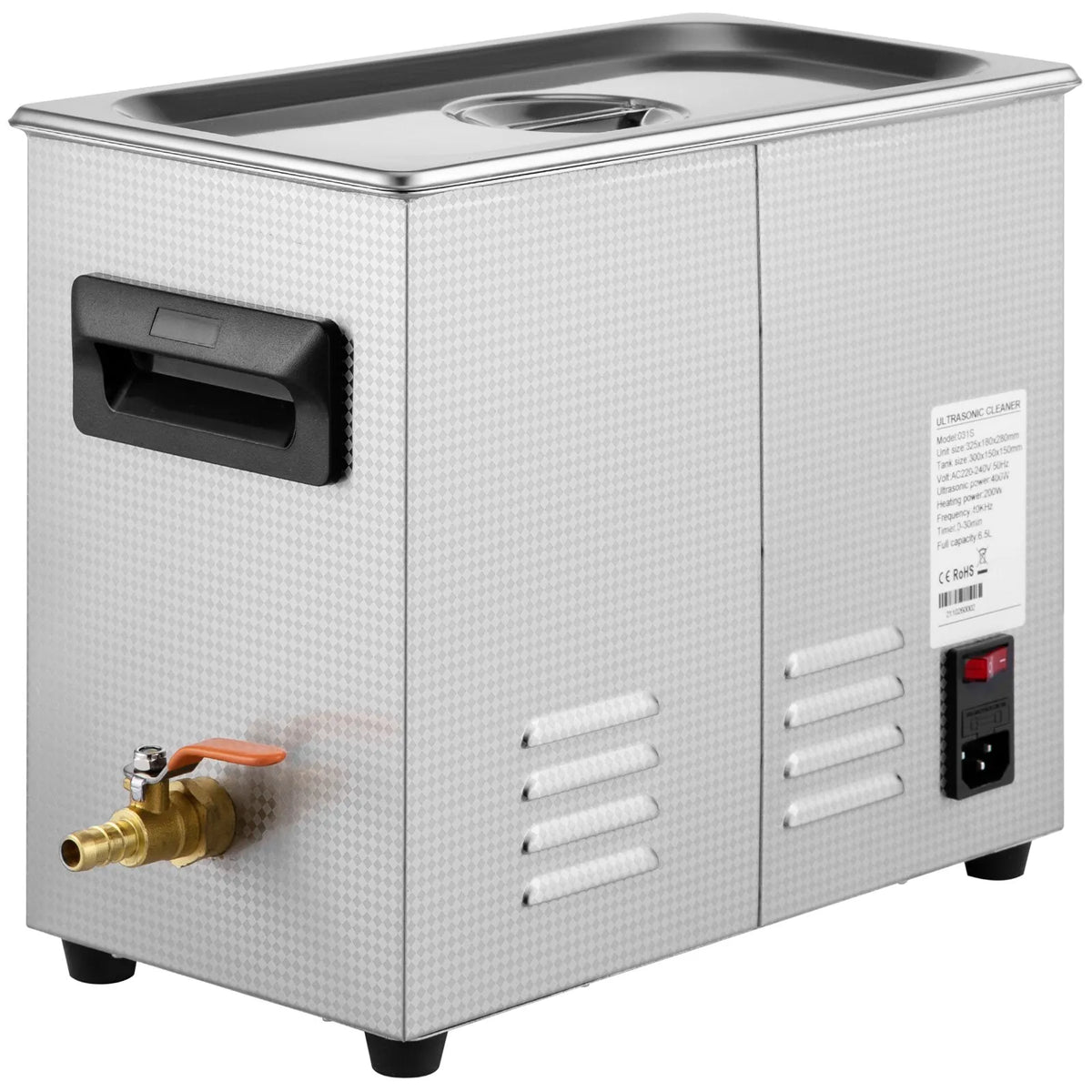 VEVOR 6 L Advanced Ultrasonic Cleaner (400 W Heater, 180 W Ultrasonic) Professional Digital Laboratory Ultrasonic Parts Cleaner with Heating Function and Timer for Jewellery, Glasses and Instruments Cleaning
