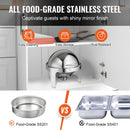 VEVOR Roll Top Chafing Dish komplekts, 2 x 6 l, nerūsējošais tērauds, ar 2 pilna izmēra pannām un degvielas turētāju