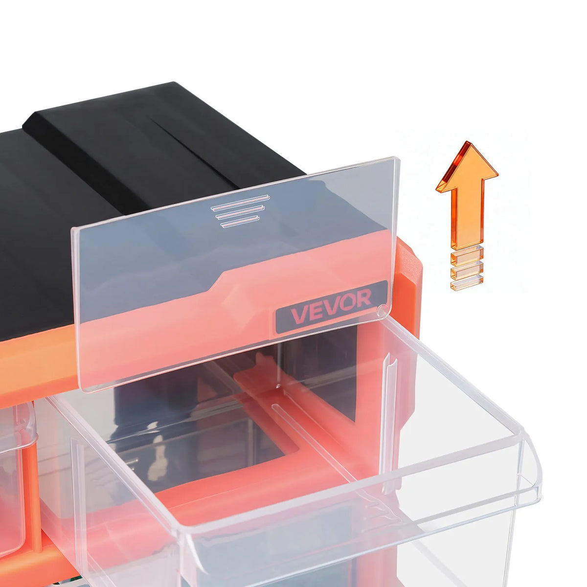 VEVOR 18-Drawer Small Parts Organiser, Plastic Storage Cabinet, Stackable and Wall-Mountable, for Garage, Workshop, Screws, Tools, Beads and Building Blocks