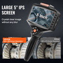 VEVOR trīs lēcu inspekcijas kamera ar apgaismojumu, 12,7 cm IPS ekrānu industriālais endoskops, 8X tuvinājums, 1080P HD Izšķirtspēja, 10 LED gaismas, 5,03 m kabelis