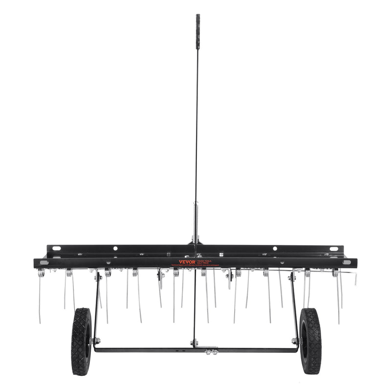 VEVOR piekabināms zāles iztīrītājs, 101,6 cm zāles iztīrītāja grābeklis ATV vai zāles pļāvējam, 20 dakšas