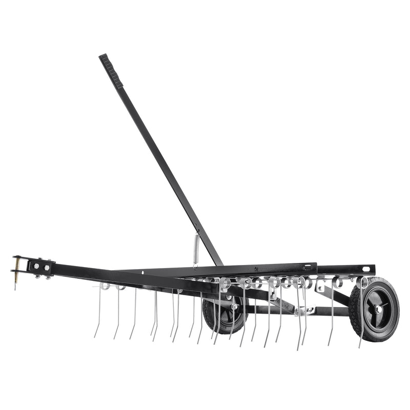 VEVOR piekabināms zāles iztīrītājs, 101,6 cm zāles iztīrītāja grābeklis ATV vai zāles pļāvējam, 20 dakšas
