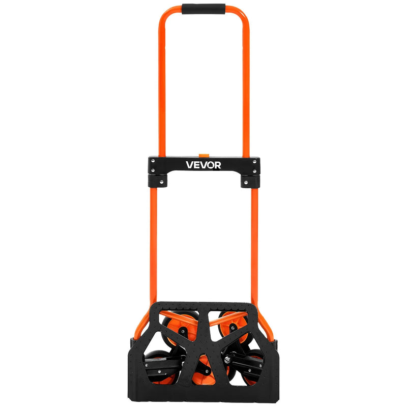 VEVOR kāpņu ratiņi ar 54 kg nestspēju, salokāmi pārvietošanas ratiņi ar teleskopisku rokturi, 6 riteņi un 2 elastīgās stiprinājuma auklas, piemēroti mājai, pārtikas pārvadāšanai un noliktavai