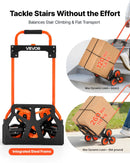 VEVOR 3 pakāpju saliekamās kāpnes ar platu pretslīdes pakāpienu un ērtu rokturi, vieglas pārnēsājamas tērauda kāpnes ar 272 kg nestspēju, lietošanai virtuvē, mājās un birojā, melnas