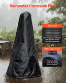 VEVOR čimineja, 46 cm āra malkas ugunskura kamīns, sfērisks dizains grilēšanai un sildīšanai, āra ugunskura kamīns ar grila sietu, skursteņa pārvalku un rūsas izturīgu vāku, terasei, dārzam un pagalmam