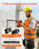 VEVOR dimanta kroņurbis, 38 mm diametrs, 241 mm urbšanas dziļums, M16 iekšējā vītne, sausās urbšanas kroņurbis ar 3 adapteriem, vadurbīti un sešstūra atslēgu, paredzēts dzelzsbetonam, sarkanajiem ķieģeļiem un mūra materiāliem