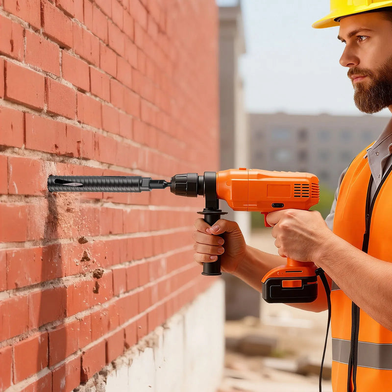 VEVOR dimanta kroņurbis, 38 mm diametrs, 241 mm urbšanas dziļums, M16 iekšējā vītne, sausās urbšanas kroņurbis ar 3 adapteriem, vadurbīti un sešstūra atslēgu, paredzēts dzelzsbetonam, sarkanajiem ķieģeļiem un mūra materiāliem