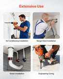 VEVOR dimanta kroņurbis sausajai urbšanai, diametrs 25 mm, urbšanas dziļums 241 mm, M16 iekšējā vītne, komplektā 3 adapteri, centrurbis un sešstūra atslēga dzelzsbetonam, ķieģeļiem un mūrim