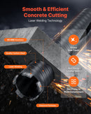 VEVOR dimanta kroņurbis sausajai urbšanai, diametrs 64 mm, urbšanas dziļums 241 mm, M16 iekšējā vītne, komplektā 3 adapteri, centrurbis un sešstūra atslēga dzelzsbetonam, ķieģeļiem un mūrim