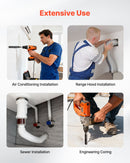 VEVOR dimanta kroņurbis sausajai urbšanai, diametrs 51 mm, urbšanas dziļums 241 mm, M16 iekšējā vītne, komplektā 3 adapteri, centrurbis un sešstūra atslēga dzelzsbetonam, ķieģeļiem un mūrim