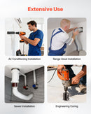 VEVOR dimanta kroņurbis sausajai urbšanai, diametrs 102 mm, urbšanas dziļums 241 mm, M16 iekšējā vītne, komplektā 3 adapteri, centrurbis un sešstūra atslēga dzelzsbetonam, ķieģeļiem un mūrim