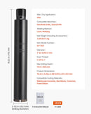 VEVOR dimanta kroņurbis mitrajai urbšanai, diametrs 63,5 mm, urbšanas dziļums 356 mm, 1-1/4″-7 iekšējā vītne, augstas precizitātes metinājums dzelzsbetonam, ķieģeļiem un mūrim