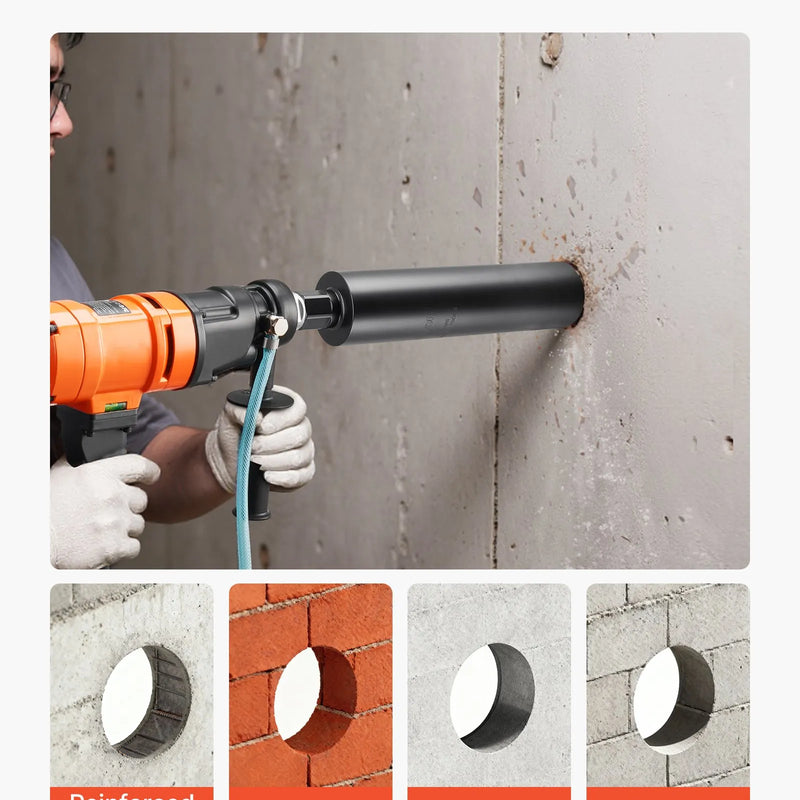 VEVOR dimanta kroņurbis mitrajai urbšanai, diametrs 89 mm, urbšanas dziļums 356 mm, 1-1/4″–7 iekšējā vītne, augstas precizitātes metinājums dzelzsbetonam, ķieģeļiem un mūrim