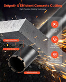 VEVOR dimanta kroņurbis mitrajai urbšanai, diametrs 89 mm, urbšanas dziļums 356 mm, 1-1/4″–7 iekšējā vītne, augstas precizitātes metinājums dzelzsbetonam, ķieģeļiem un mūrim