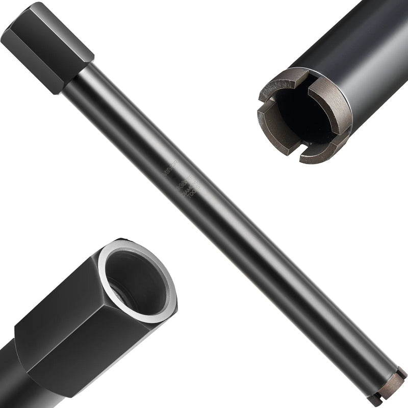 VEVOR dimanta kroņurbis, diametrs 38 mm, urbšanas dziļums 356 mm, 1-1/4″-7 iekšējā vītne, augstas precizitātes metināšana, mitrais kroņurbis dzelzsbetonam, ķieģeļiem un mūrēšanai