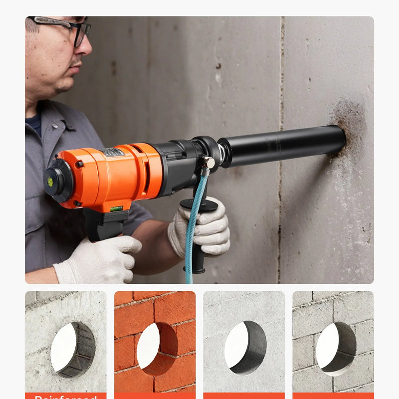 VEVOR dimanta kroņurbis mitrajai urbšanai, diametrs 76 mm, urbšanas dziļums 356 mm, 1-1/4″-7 iekšējā vītne, augstas precizitātes metinājums dzelzsbetonam, ķieģeļiem un mūrim