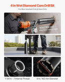 VEVOR dimanta kroņurbis mitrajai urbšanai, diametrs 102 mm, urbšanas dziļums 356 mm, 1-1/4″–7 iekšējā vītne, augstas precizitātes metinājums dzelzsbetonam, ķieģeļiem un mūrim