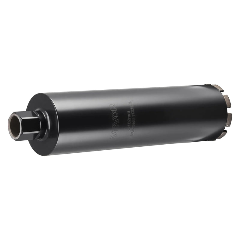 VEVOR dimanta kroņurbis mitrajai urbšanai, diametrs 102 mm, urbšanas dziļums 356 mm, 1-1/4″–7 iekšējā vītne, augstas precizitātes metinājums dzelzsbetonam, ķieģeļiem un mūrim