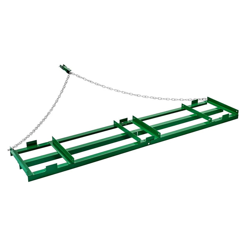 VEVOR velkamais ecēšu izlīdzinātājs, 2438 mm darba platums, Q235 tērauds, ar regulējamiem stieņiem un 1829 mm ķēdi, paredzēts ATV, UTV, traktoriem un zāles pļāvējiem, teritoriju un zāliena izlīdzināšanai - ZEMLETES.LV