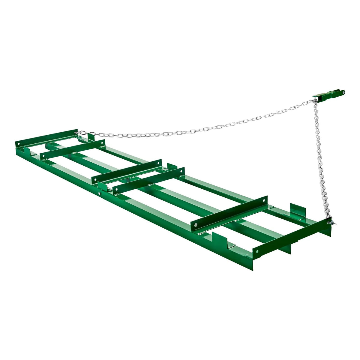 VEVOR velkamais ecēšu izlīdzinātājs, 2438 mm darba platums, Q235 tērauds, ar regulējamiem stieņiem un 1829 mm ķēdi, paredzēts ATV, UTV, traktoriem un zāles pļāvējiem, teritoriju un zāliena izlīdzināšanai - ZEMLETES.LV