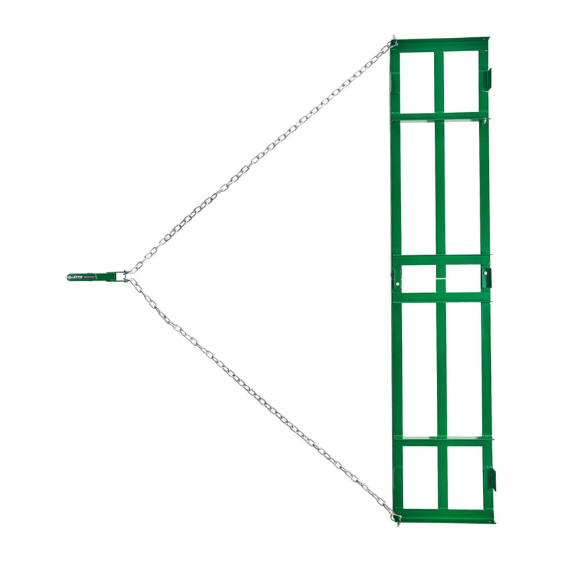 VEVOR velkamais ecēšu izlīdzinātājs, 2438 mm darba platums, Q235 tērauds, ar regulējamiem stieņiem un 1829 mm ķēdi, paredzēts ATV, UTV, traktoriem un zāles pļāvējiem, teritoriju un zāliena izlīdzināšanai - ZEMLETES.LV