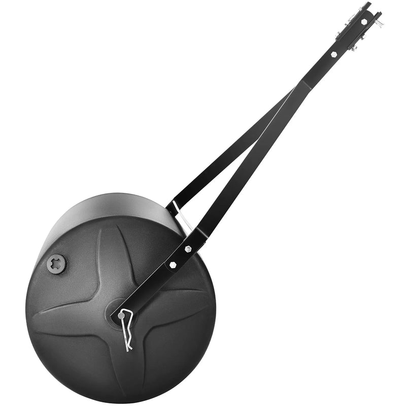 VEVOR piekabināms zāliena veltnis, 181 kg ar smiltīm vai ūdeni pildāms dārza veltnis, LLDPE cilindrs un tērauda rāmis, zāliena veltnis ar viegli pagriežamu uzpildes aizbāzni, piekabināms traktoram vai ATV, zālienam, dārzam, saimniecībai un parkam, melns