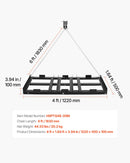 VEVOR velkamais seguma līdzinātājs 122 × 50 cm ar regulējamu platumu, kravnesība līdz 22,7 kg, smagas konstrukcijas zāliena un grants virsmas izlīdzināšanas grābeklis no cinkota tērauda, piemērots ATV, UTV un traktoriem - ZEMLETES.LV