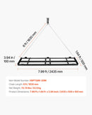 VEVOR velkamais seguma līdzinātājs 243 × 50 cm ar regulējamu platumu, kravnesība līdz 22,7 kg, smagas konstrukcijas zāliena un grants virsmas izlīdzināšanas grābeklis no cinkota tērauda, piemērots ATV, UTV un traktoriem - ZEMLETES.LV