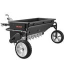 VEVOR velkamais zāliena kaisītājs ar aerācijas tapām, izkliedes platums 0,81 m, universāla sakabe, zāliena sējmašīna un augsnes aerators ar 45,36 kg ietilpību un 254 mm riepām ATV un UTV transportam - ZEMLETES.LV