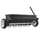 VEVOR velkamais zāliena kaisītājs ar aerācijas tapām, izkliedes platums 0,81 m, universāla sakabe, zāliena sējmašīna un augsnes aerators ar 45,36 kg ietilpību un 254 mm riepām ATV un UTV transportam - ZEMLETES.LV