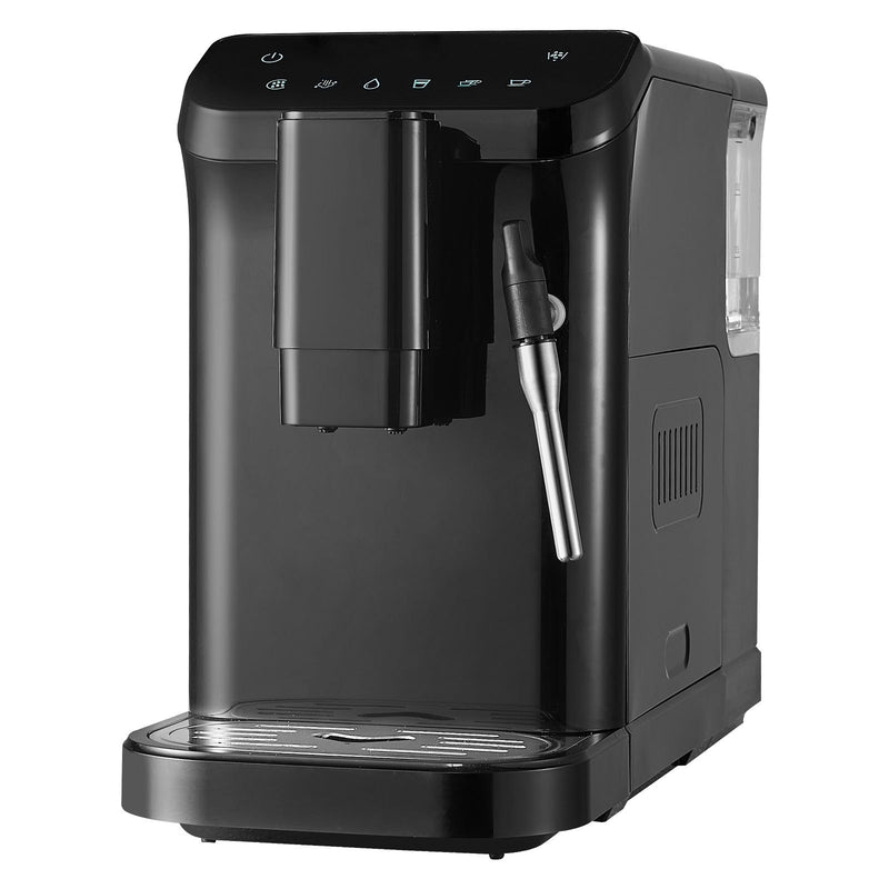 VEVOR automātiskais espresso kafijas automāts, 20 bāru spiediens, ar tvaika sprauslu un 15 malšanas līmeņiem