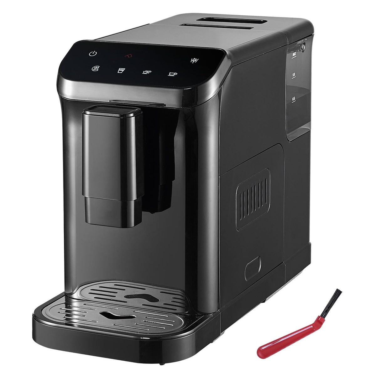 VEVOR automātiskais espresso automāts 15 bar ar iebūvētām dzirnaviņām un 15 malšanas līmeņiem