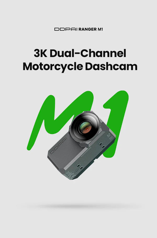 DDPAI Ranger M1 – dubultā motocikla kamera ar Full HD 1080p ierakstu, Wi-Fi un atbalstu līdz 256 GB microSD kartei