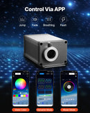 Starlight griestu apgaismojuma komplekts, 550 gab., 0,76 mm, 3 m, 16 W, ar Bluetooth, tālvadību, skaņas aktivizāciju, RGBW