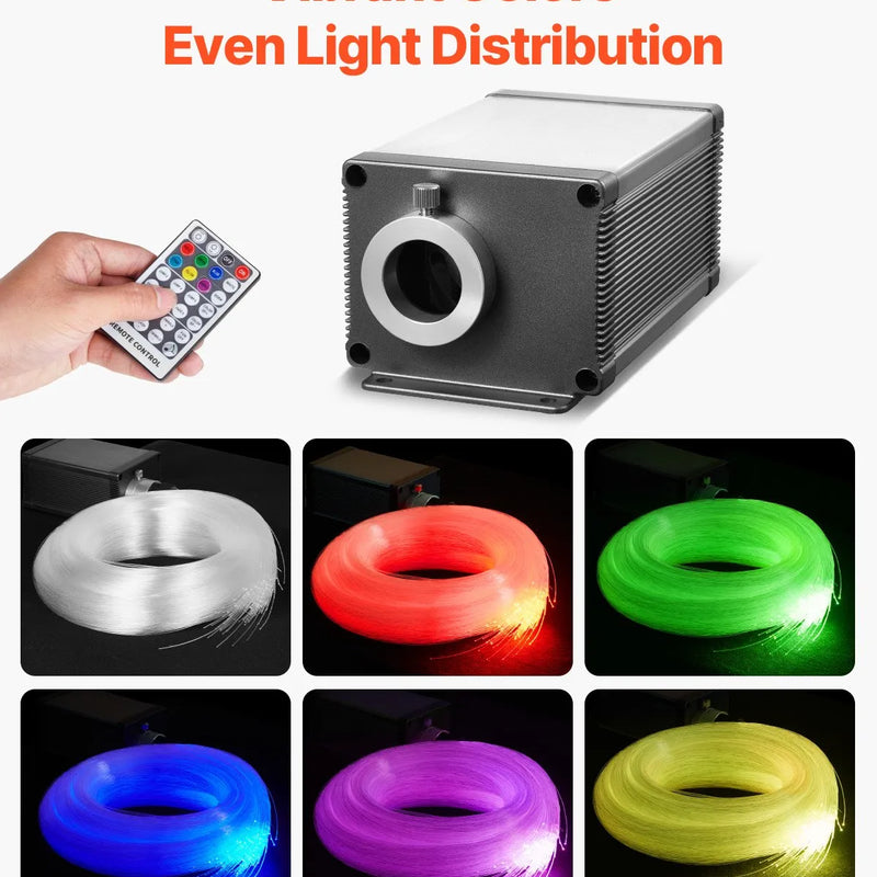 Starlight griestu apgaismojuma komplekts, 550 gab., 0,76 mm, 3 m, 16 W, ar Bluetooth, tālvadību, skaņas aktivizāciju, RGBW