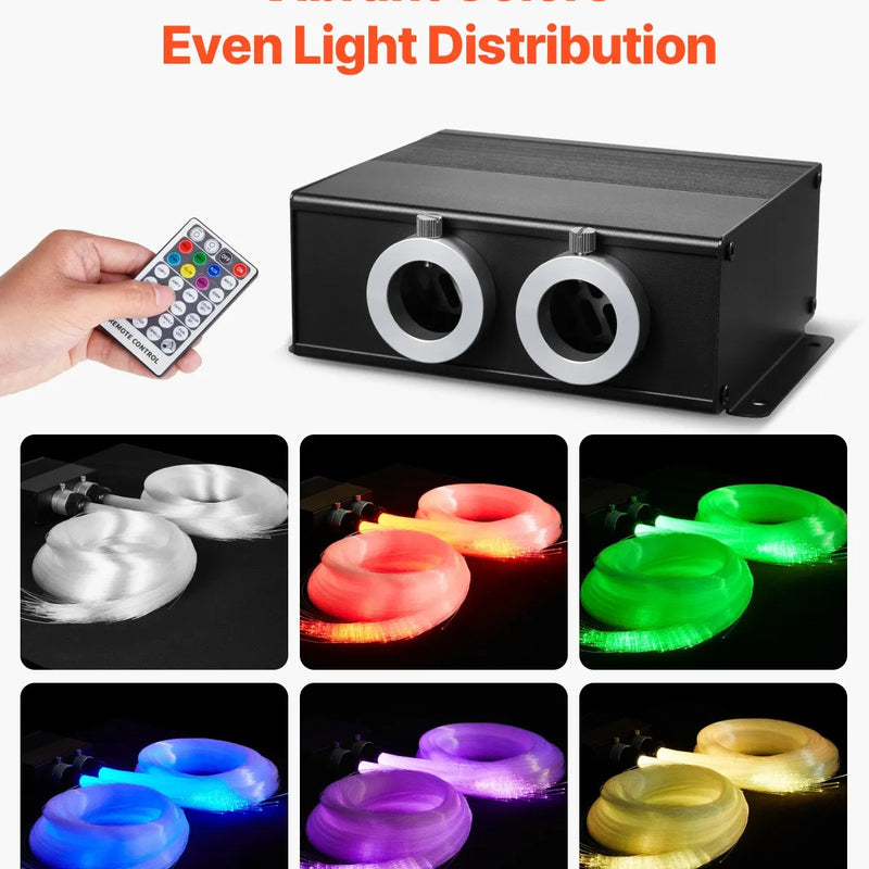 Starlight griestu apgaismojuma komplekts, 900 gab., 0,76 mm, 3 m, 20 W, ar Bluetooth, tālvadību, skaņas aktivizāciju, RGBW