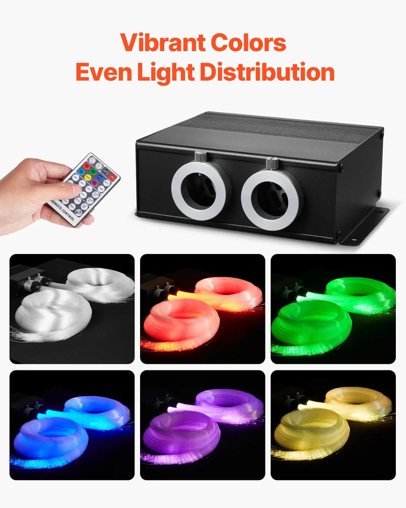 Starlight griestu apgaismojuma komplekts, 900 gab., 0,76 mm, 3 m, 20 W, ar Bluetooth, tālvadību, skaņas aktivizāciju, RGBW