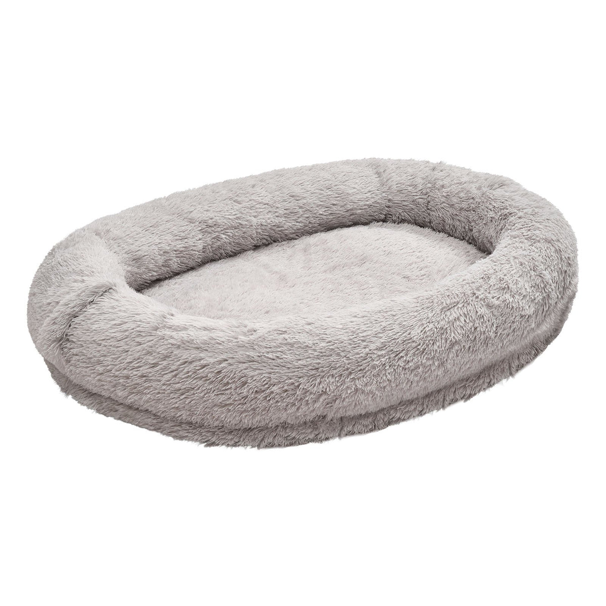 VEVOR Orthopedic Dog Bed with Memory Foam Mattress and Washable Cover, 132 × 86 × 24 cm, Grey