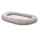 VEVOR cilvēka izmēra suņu gulta, 171 × 100 × 24 cm ortopēdisks memory foam matracis, cilvēka izmēra gulta suņiem ar sānu kabatu, rokturi un rāvējslēdzēju, noņemamu un mazgājamu mašīnā, pelēkā krāsā.