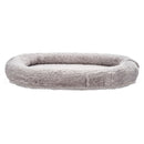 VEVOR cilvēka izmēra suņu gulta, 171 × 100 × 24 cm ortopēdisks memory foam matracis, cilvēka izmēra gulta suņiem ar sānu kabatu, rokturi un rāvējslēdzēju, noņemamu un mazgājamu mašīnā, pelēkā krāsā.