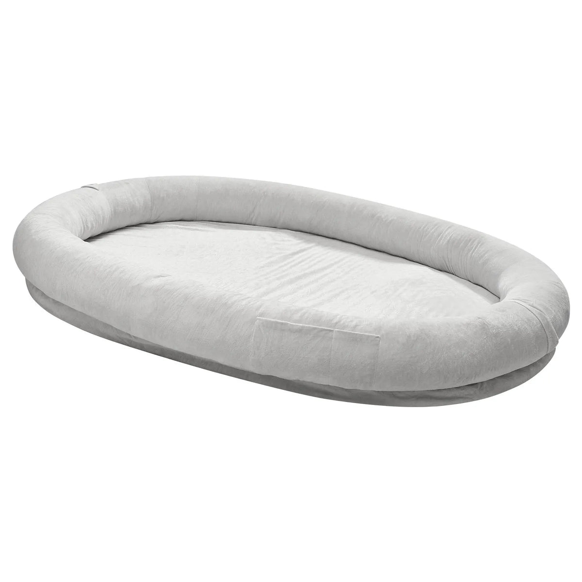 VEVOR cilvēka izmēra ortopēdiska suņu gulta ar memory foam matraci un mazgājamu pārvalku, 178 × 120 × 24 cm, pelēka