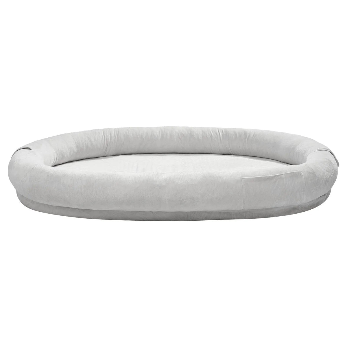 VEVOR cilvēka izmēra ortopēdiska suņu gulta ar memory foam matraci un mazgājamu pārvalku, 178 × 120 × 24 cm, pelēka