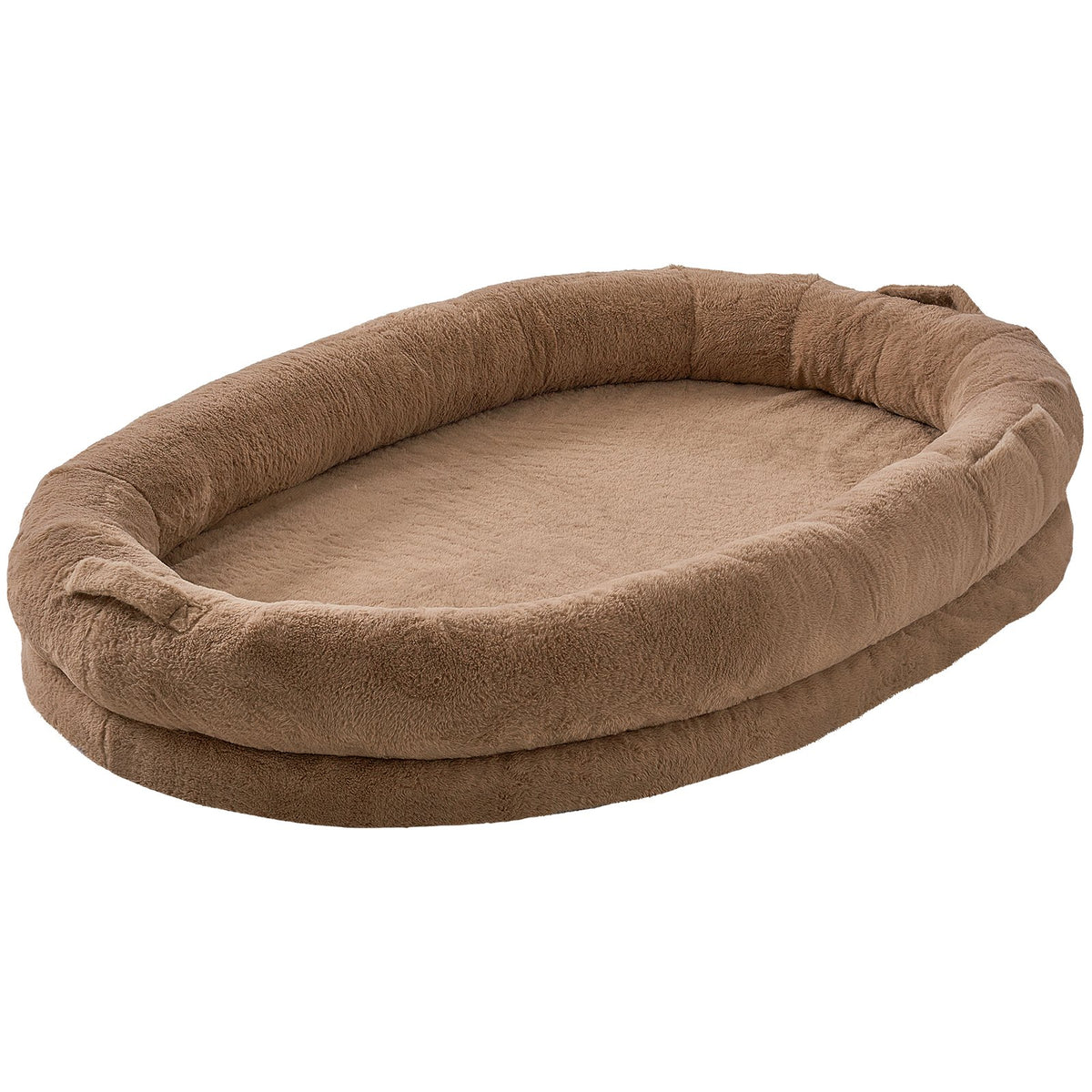 VEVOR Human-Size Dog Bed with Artificial Fur Cover, Washable, 183 × 122 × 25 cm