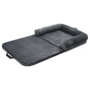 VEVOR cilvēka izmēra suņu gulta, 1790 × 950 × 240 mm, ortopēdiska atmiņas putu gulta cilvēkiem un mājdzīvniekiem, ar sānu kabatu, rokturi un rāvējslēdzēju, noņemams un veļasmašīnā mazgājams pārvalks, tumši pelēka