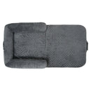 VEVOR cilvēka izmēra suņu gulta, 1790 × 950 × 240 mm, ortopēdiska atmiņas putu gulta cilvēkiem un mājdzīvniekiem, ar sānu kabatu, rokturi un rāvējslēdzēju, noņemams un veļasmašīnā mazgājams pārvalks, tumši pelēka