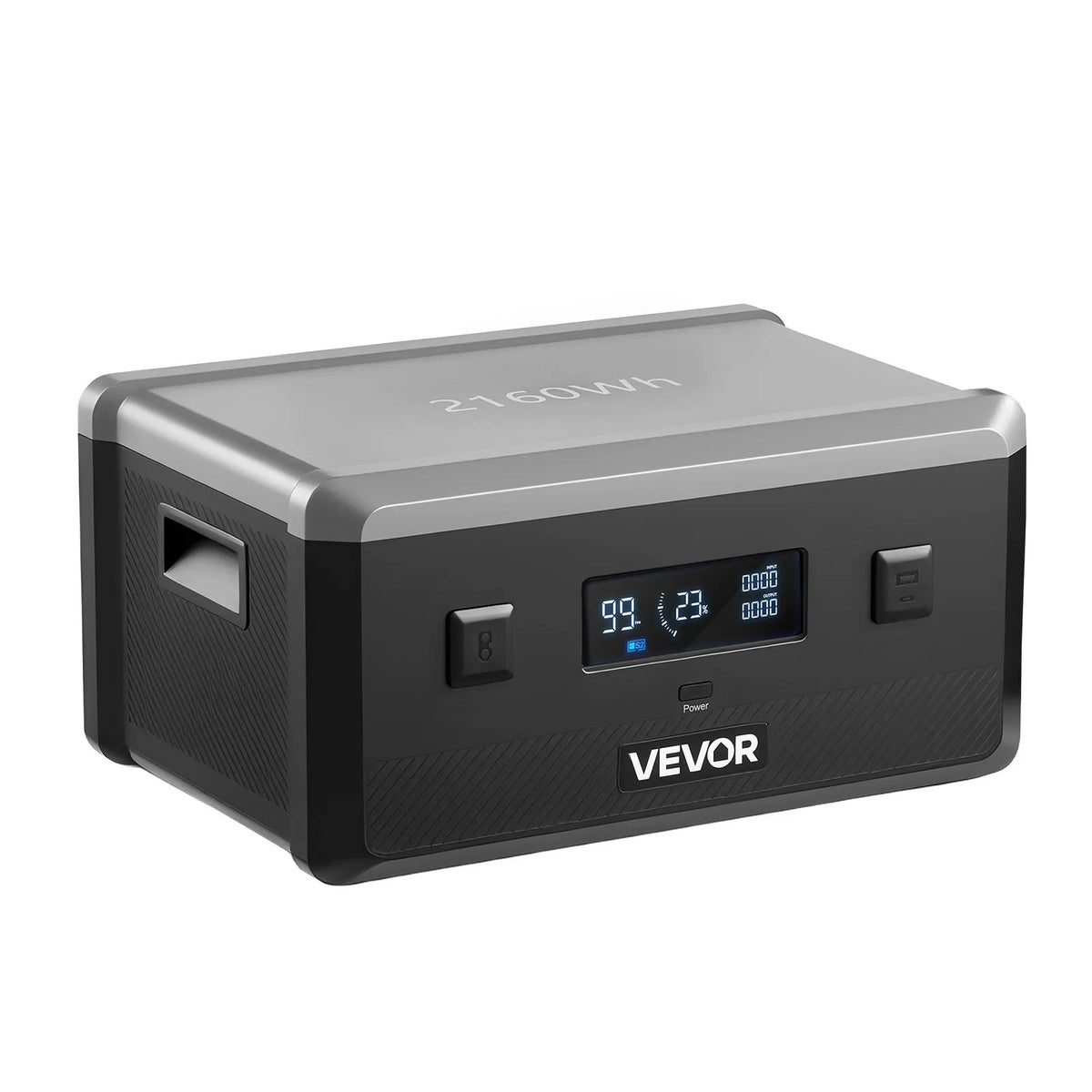 VEVOR папильду акумуляторы портативные электростационарные, 2160 Wh LiFePO4 паплашинаса акумуляторы ар 3 izejas pieslēgvietām lietošanai mājās, kempingā, ceļojumos un ārkārtas situācijās