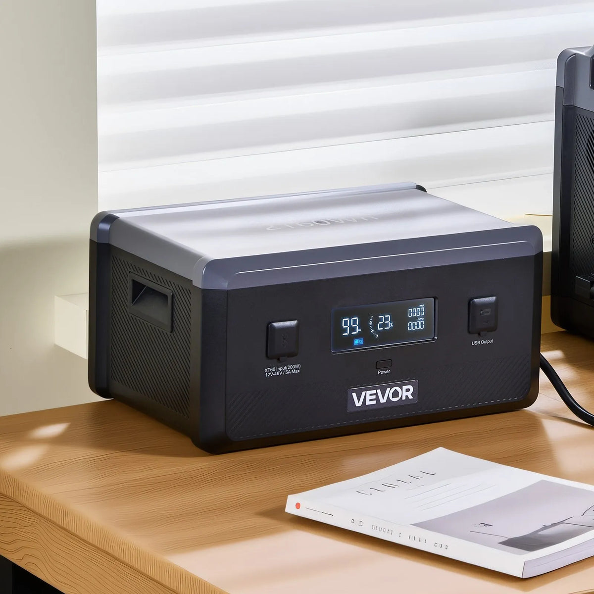 VEVOR папильду акумуляторы портативные электростационарные, 2160 Wh LiFePO4 паплашинаса акумуляторы ар 3 izejas pieslēgvietām lietošanai mājās, kempingā, ceļojumos un ārkārtas situācijās