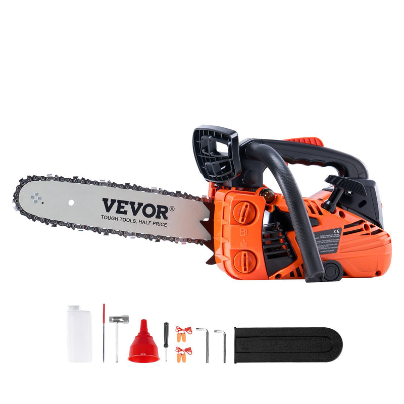 VEVOR 25,4 CC 30 cm gāzes ķēdes zāģis ar dzinēju, koka zāģēšanai