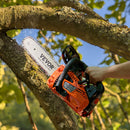 VEVOR benzīna motorzāģis, 25,4 cm³ dzinējs, 305 mm zāģa sliede, piemērots koksnes griešanai